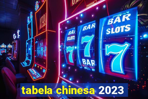 tabela chinesa 2023